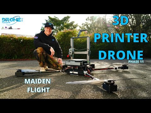 MAIDEN FLIGHT OF A FLYING 3D PRINTER DRONE