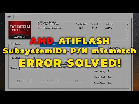 AMD Atiflash Subsystem id P/N Mismatch ERROR SOLVED CMD