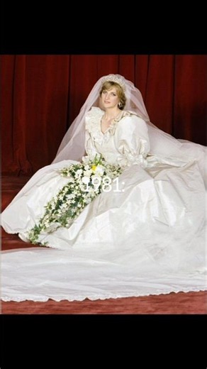 Lady Diana's Iconic 1981 Wedding dress ✨💗 #diana #viral #royalfamily