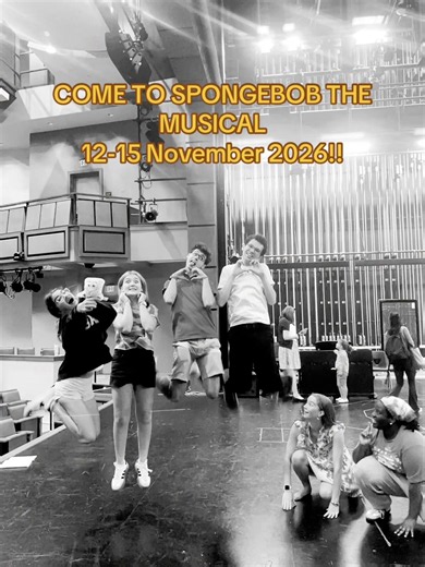 the three of them sold. we open in TWO months.. mark your calendar!!! 🧽 🫧 🐌 🪩 🩷 #fyp #flop #theatrespongebob #viral #trend