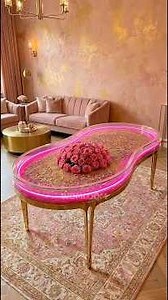 Satisfying Epoxy Resin Pour: Making The Neon Rose Mirage Table 🌹