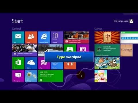 Windows 8 - How to add wordpad tile to start screen (using mouse)