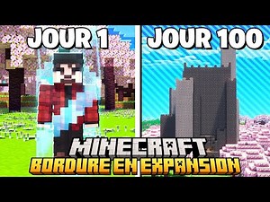 J'ai Survécu 100 JOURS dans une BORDURE 1x1 EN EXPANSION en Hardcore sur Minecraft !