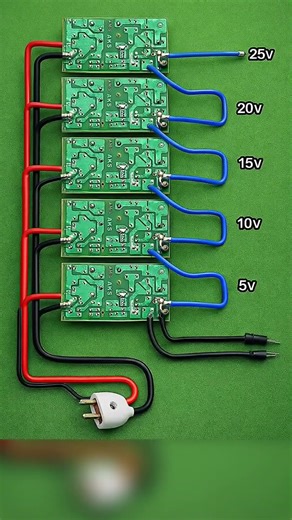 Multi-Output AC to DC Power Supply Board (5V–25V)This #diyelectronics