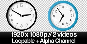 Time Lapse Clock - 2 Traditional Clocks ALPHA LOOP