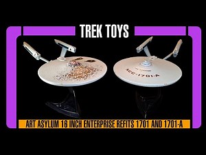 Trek Toys - the Art Asylum / DST 16 inch Enterprise NCC-1701 Refit With and Without Battle Damage