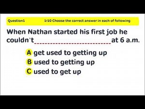 Used to, be used to, get used to quiz |‪@mrlazyworld_kh‬