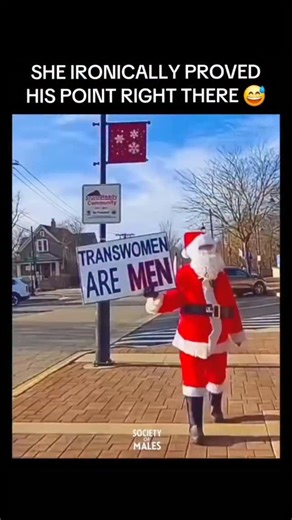 Ryan Larche on Instagram: "Santa shares some common sense. 🎅 "trans-women" are men 🏳️‍⚧️ Stand boldly for truth & love at #HumilityFestToronto Seeking Volunteers & Donations. Please Visit Website For More Information. ✝️❤️🍁 Shoutout to @midwest_audit #HumilityFest #HumilityMonth #LiberateCanada #TorontoOntario"