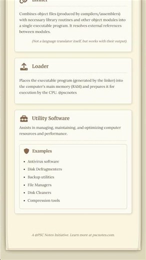 System Software: Compilers, Interpreters, Assemblers, Linkers, Loaders, Utility Software