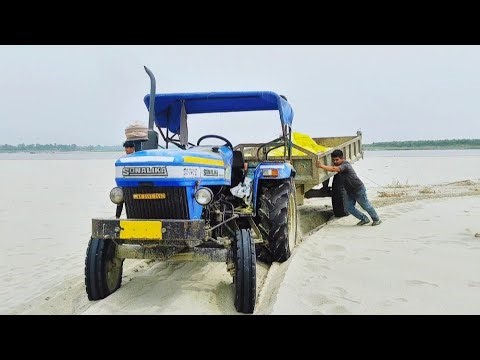 Multiple tractors with Trolley got Badly Stuck in watermelon filed | euro50, sonalika