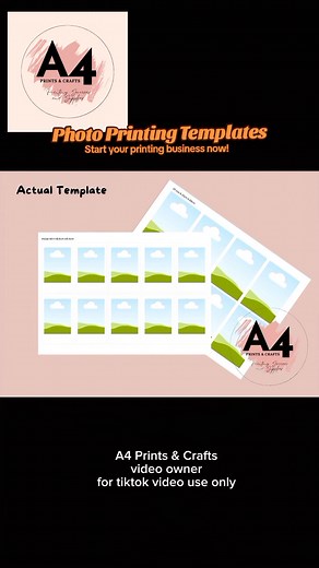 Photo Printing Templates for only 79pesos✨ Start your printing business now!