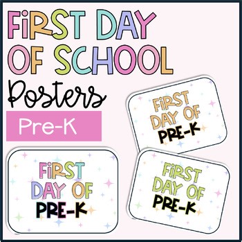 Pre-K First Day of School Posters - Student Picture and Class Photos!