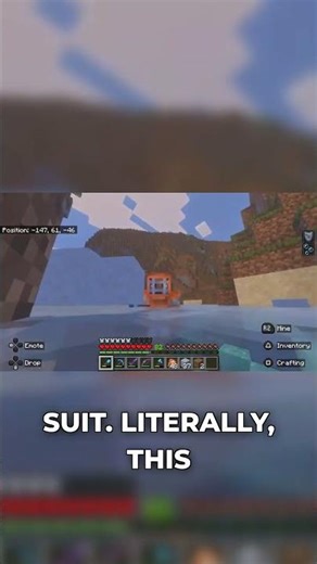 No Bubbles? My Diving Suit is OP! #MinecraftMod