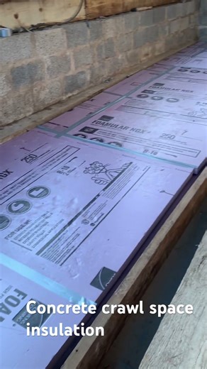 Concrete crawl space insulation