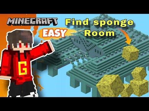 How to find sponge room in Minecraft | sponge room find easy| minecraft sponge room find #minecraft
