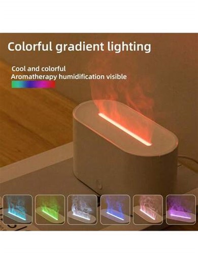 SULVGO 7-Color Flame Aroma Diffuser, Quiet Essential Oil Diffuser, Ultrasonic Aromatherapy Diffuser For Room, Home, Office With Auto Shut-Off | SHEIN