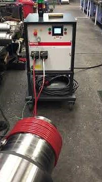 Heating steel sleeves in 90 seconds in steel mill, with BETEX induction generator