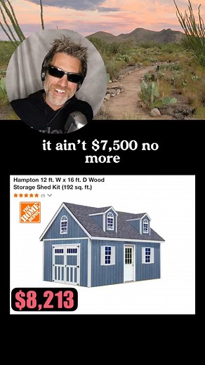 342K views · 213 reactions | DIY Shed Kits from Home Depot can be very misleading! They often do not have everything included. Be mindful of this when looking for something to convert into a tiny house or ADU. | Hampton Barn 12x16 Storage Shed Kit Review #barndominium #diy #tinyhouse | Joel Tiger | Facebook