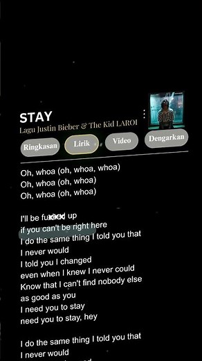 Lirik Lagu | STAY - Justin Bieber & The Kid LAROI #liriklagu