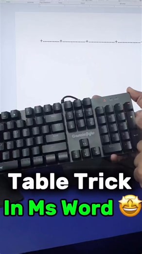 Table Trick in Ms word #computer #msword #shorts