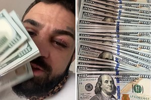 UFC star Mike Perry flaunts stacks of money after being beaten by Tim Means
