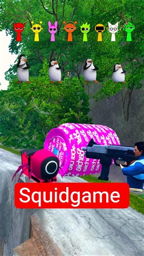 Spider man & squid game & Crazy Frog & Gummy bear & McQueen VS Bollard barbie in BeamNG.Drive