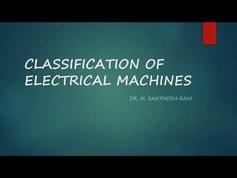 Classification Of Electrical Machines