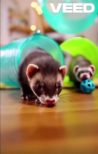 Ferrets on the Move: Playful Chase and Hide