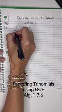 Alg 1 7.6 Factoring Trinomials using GCF #factoring #trinomials #GCF