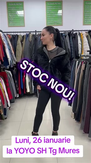 Luni, 26 ianuarie, la YOYO SH TG Mures avem ST0C NOU! Marfa proaspata, multe modele faine si preturi bune, ca de fiecare data. Daca vrei sa prinzi piesele cele mai tari, te asteptam chiar din prima zi 😉 📍 Piata Trandafirilor 54, langa Catedrala Mare ⏰ Program: Luni–Vineri 8:00–19:00 | Sambata 9:00–15:00 #ootd #yoyoshtgmures #foruyou #fyy #secondhand