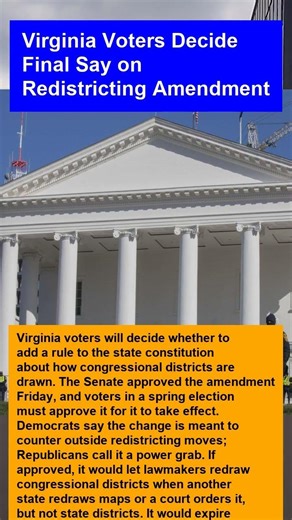 Virginia Voters Decide Final Say on Redistricting Amendment