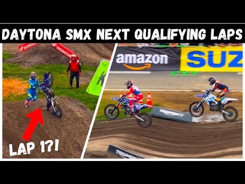 WILD Crash for Kayden Minear! SMX Next Rippers Looking FAST & LOOSE in Qualifying at Daytona SX
