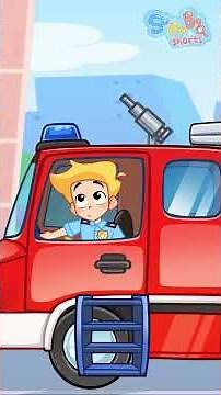 Exploring Cool Vehicles and Their Jobs!🚗🚒🚁 | Easy funny cartoons for kids #kidsshorts