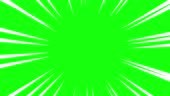 Speed line effects with comic anime style animation on green screen...