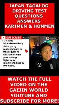🇯🇵🇵🇭JAPAN 37-40 TAGALOG KARIMEN DRIVING QUESTIONS EXPLAINED #karimen #honmen #DrivingInJapan #japan