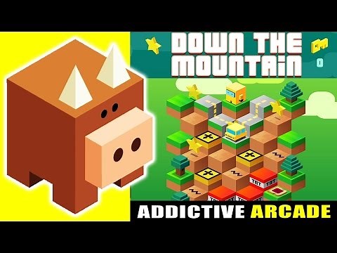 Down the Mountain : Simple, Challenging and Addictive Arcade Game (ios Gameplay)