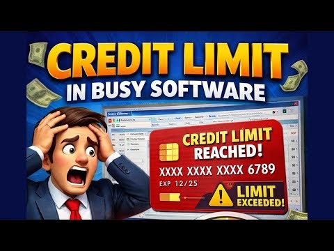 How to Set Credit Limit in BUSY Accounting Software | credit limit in busy software