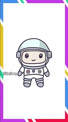 Drawing Astronaut Cartoon Easy