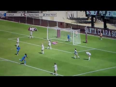 UCLA women's soccer Molly Hale 2 goals vs. Santa Clara as UCLA comes from behind for 3-2 win