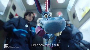 This former cop’s a real negative Nick. Good thing he’s got Happy the horse to brighten his days! Don't miss the series premiere of HAPPY! this December on SYFY. | Happy