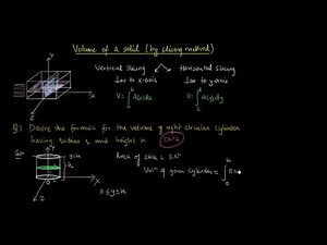 40. Volume of solid by slicing method - Examples