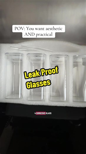 This is for anyone who loves aesthetic drinkware but needs it to actually function in real life. Leak-proof glass tumblers with straws give you the best of both worlds — they look clean and minimal, but they’re also far more practical than standard open cups. I’ve been using this one daily, and it’s especially helpful when I’m moving between rooms, working at my desk, or relaxing without worrying about knocking my drink over. The lid helps keep everything contained, while the straw makes it easy