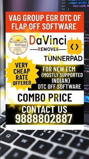 Dtc off EGR off Software for tuning file. special combo offer contact us 9888802887