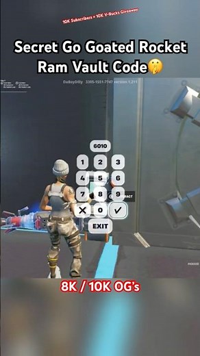 Secret Go Goated Vault Code 2025🤫 #fortnite #fortnitememes #gaming