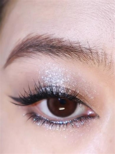 Sparkly Silver & Black Eye Makeup Tutorial | Western One Tear Eyeshadow Look