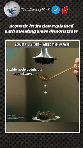 Standing wave with acoustic levitation #physics #engineering #demonstration