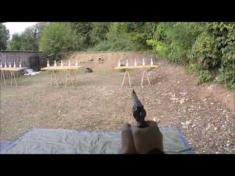 Bowling pin shooting Manurhin MR73 .357 Magnum