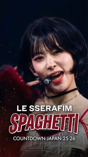 LE SSERAFIM (르세라핌) 'SPAGHETTI' A stunning live band arrangement @COUNTDOWN JAPAN 25 26💖mix #shorts