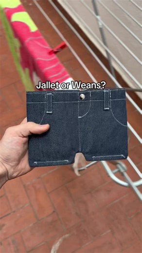 What should our wallet be called? 🤔 #wallet #jean #jallet #demin mini jeans wallet, jeans wallet, denim wallet, funny wallet, wallet, aesthetic wallet, pocket wallet