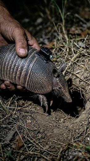 Nine-Banded Armadillo Finds Its Family Underground | Micro Camera POV #wildlife